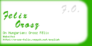 felix orosz business card